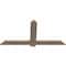 Ekena Millwork Eugene Smooth Timber Gable Bracket, Douglas Fir, 60"W x 30"H x 1 1/2"D x 5 1/2"F, 12/12 Pitch GBW060X30X0206EUG00SDF - alternate 5